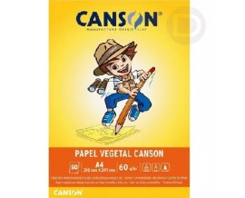 Papel Canson Vegetal Liso A4 - 60g - 50 Folhas